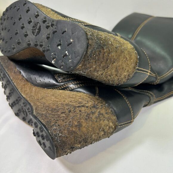 Timberland Leather Calf High Wedge Boots Women's 6.5 black - Picture 9 of 10